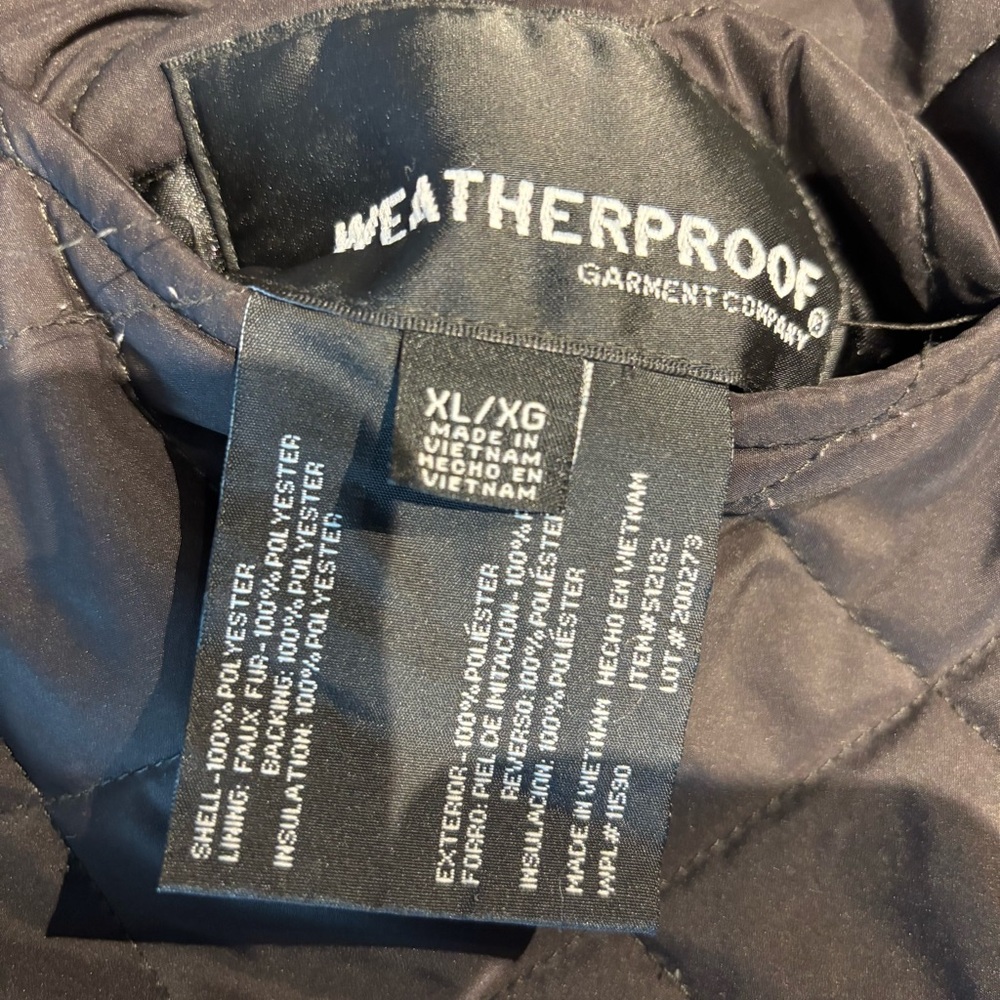 Weatherproof Reversible Quilted Vest with Faux Fur Trim‎ Woman's XL - Picture 9 of 13